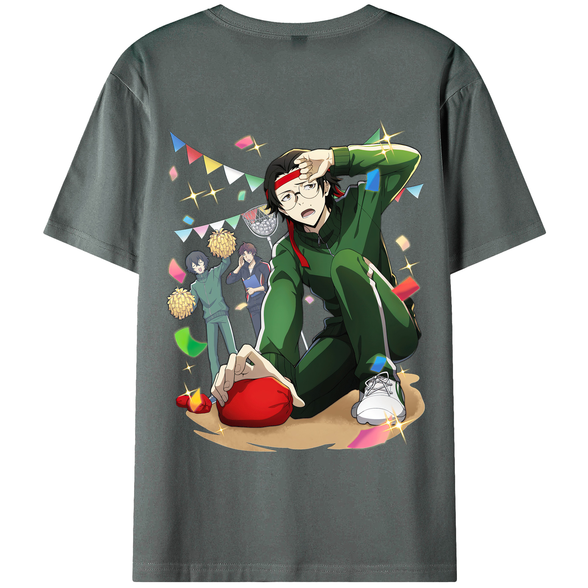 （画像用） 文豪ストレイドッグス Bungo Stray Dogs 綿100％ メンズ半袖Tシャツ（バックプリント） 通気性